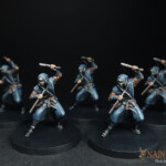 Ninja Des figurines de Okko Chronicles, Ninja, groupe de personnage habillé en ninja.